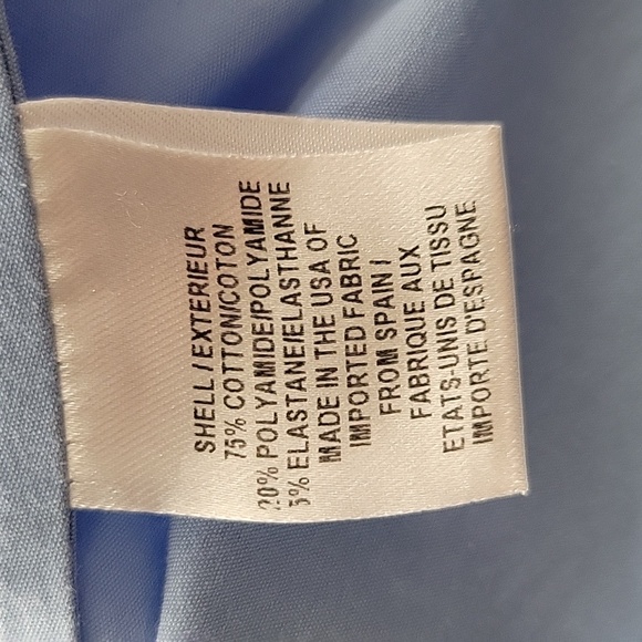 Milly Light Blue Sleeveless Button Down Shirt Tie Back Size 6 - Picture 7 of 9